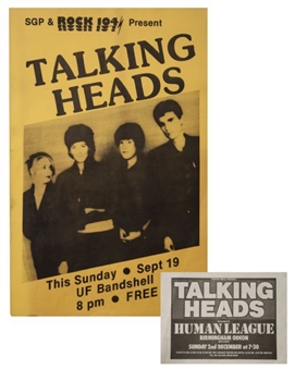 Talking Heads 1979 Handbill and 1982 Concert Poster